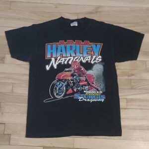 Hanes Black Harley Nationals Graphic Tee